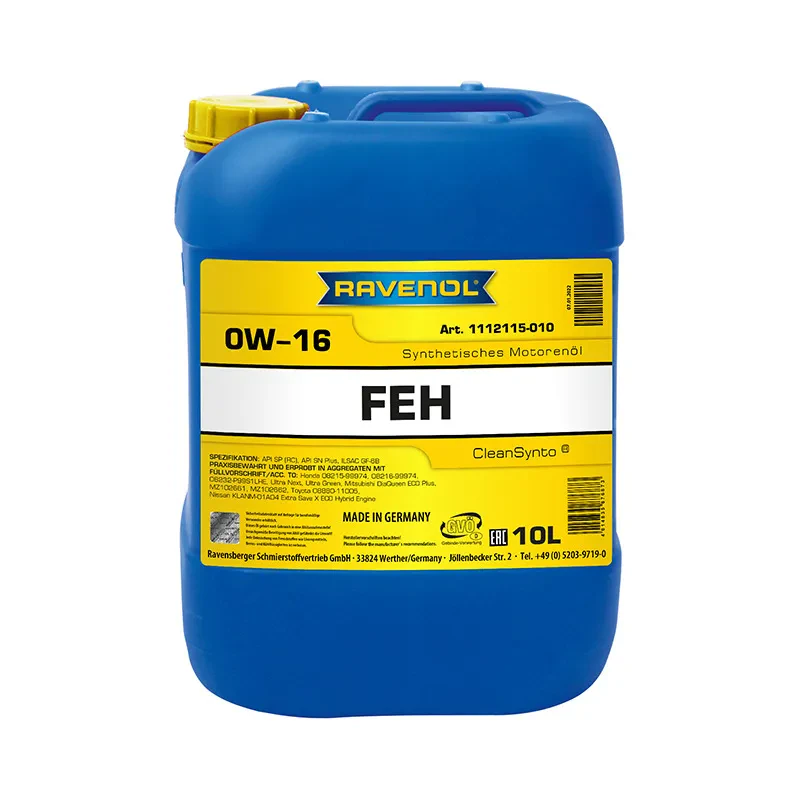 Моторное масло RAVENOL FEH 0W-16 (10 литров)