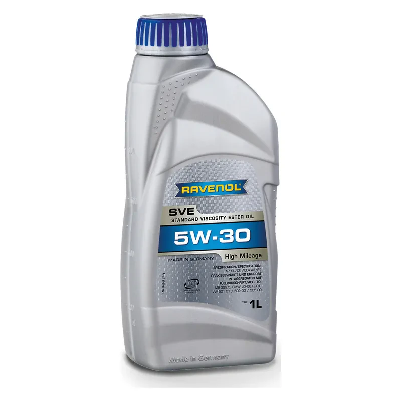 Моторное масло RAVENOL SVE 5W-30 для автомобилей с большим пробегом (1 литр)