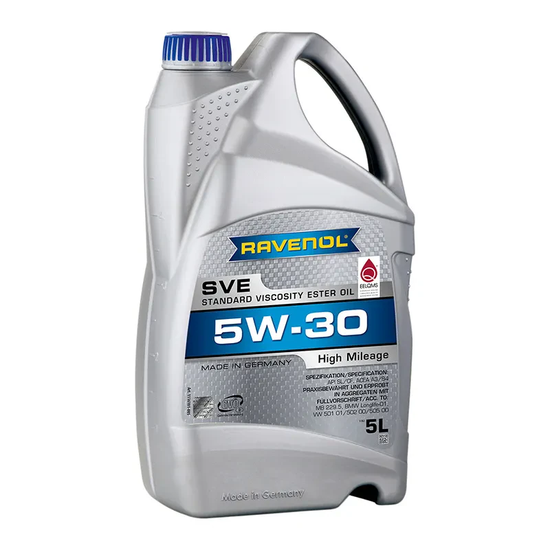 Моторное масло RAVENOL SVE 5W-30 для автомобилей с большим пробегом (5 литров)