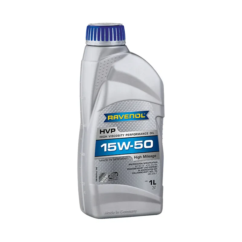 Моторное масло RAVENOL HVP 15W-50 для автомобилей с большим пробегом (1 литр)