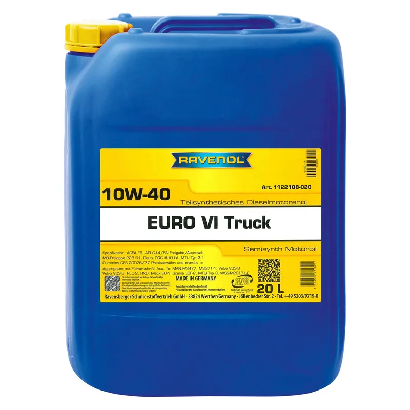 Моторное масло RAVENOL Euro VI Truck 10W-40 (20 литров)