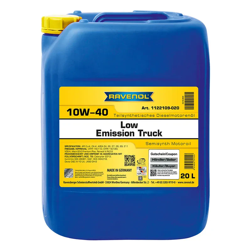 Моторное масло RAVENOL Low Emission Truck 10W-40 (20 литров)