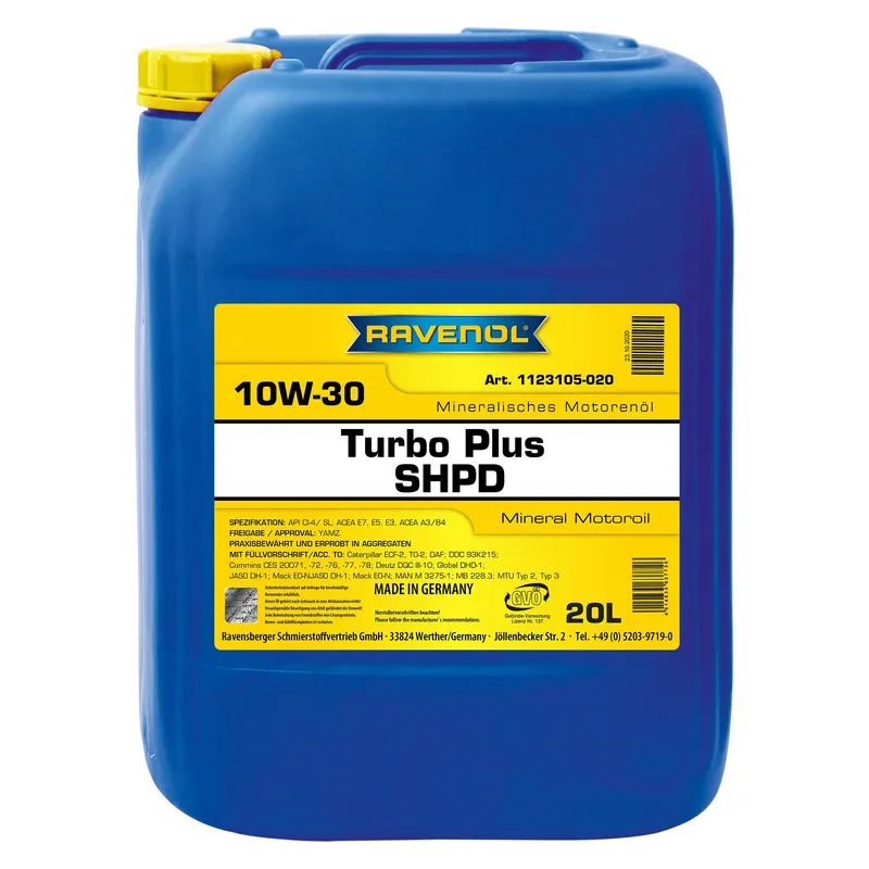 Моторное масло RAVENOL Turbo plus SHPD 10W-30 (20 литров)