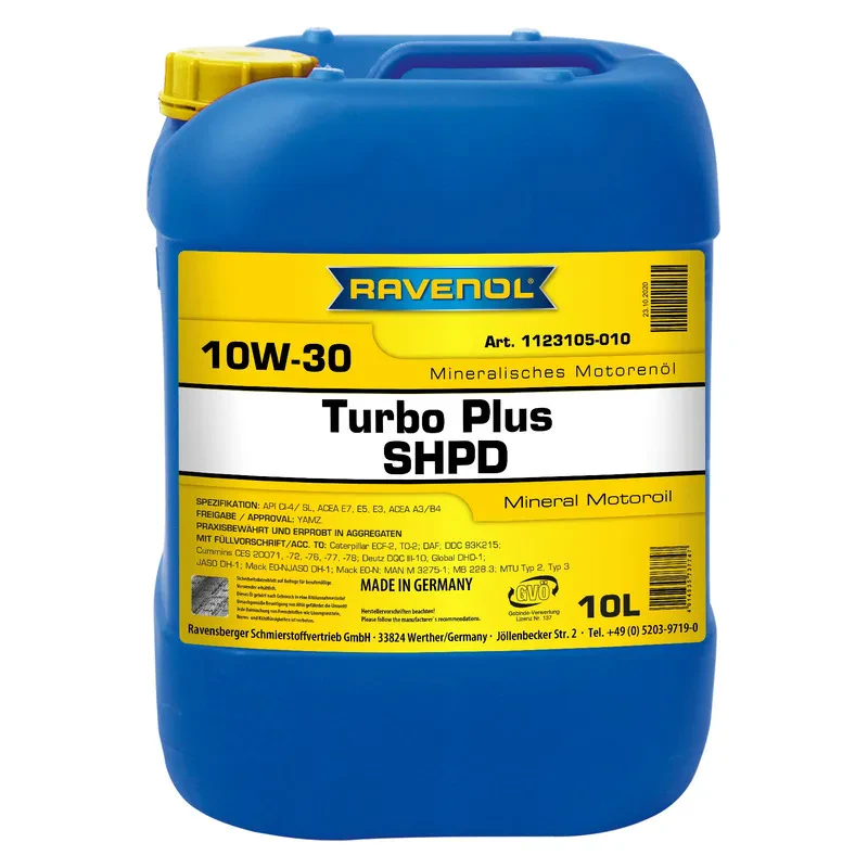 Моторное масло RAVENOL Turbo plus SHPD 10W-30 (10 литров)