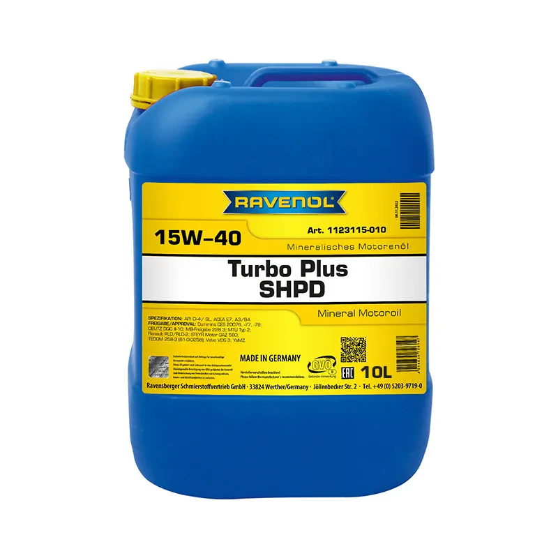 Моторное масло RAVENOL Turbo plus SHPD 15W-40 (10 литров)