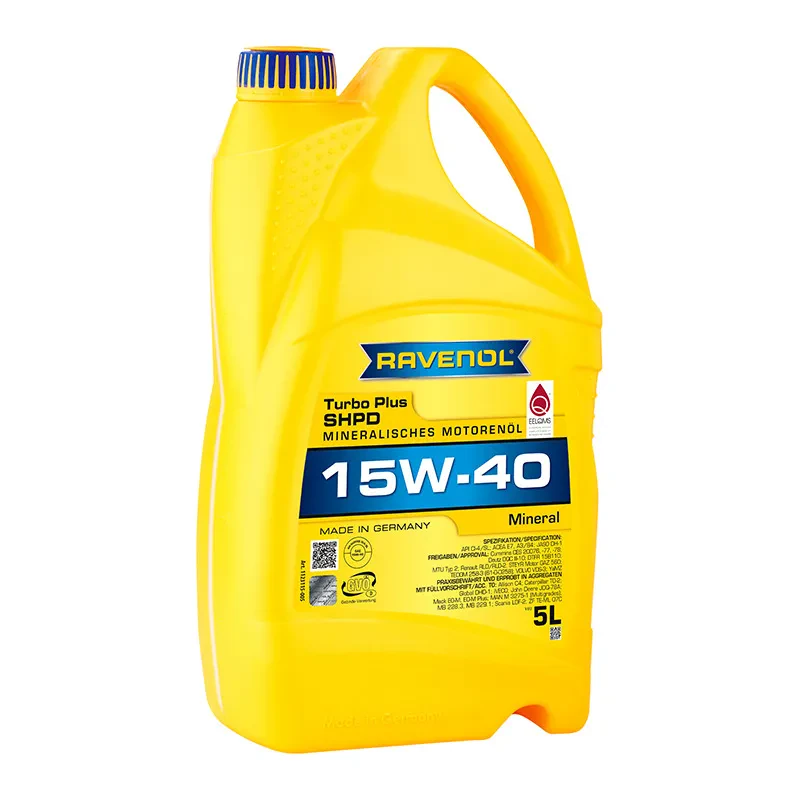 Моторное масло RAVENOL Turbo plus SHPD 15W-40 (5 литров)