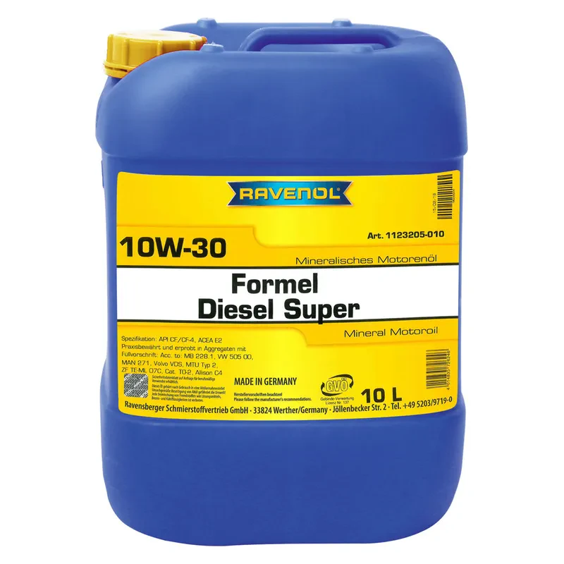 Моторное масло RAVENOL Formel Diesel Super 10W-30 (10 литров)