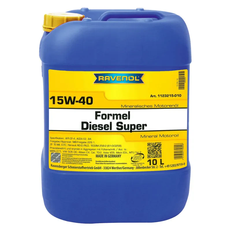 Моторное масло RAVENOL Formel Diesel Super 15W-40 (10 литров)