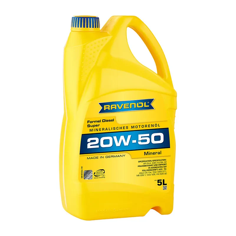Моторное масло RAVENOL Formel Diesel Super 20W-50 (5 литров)