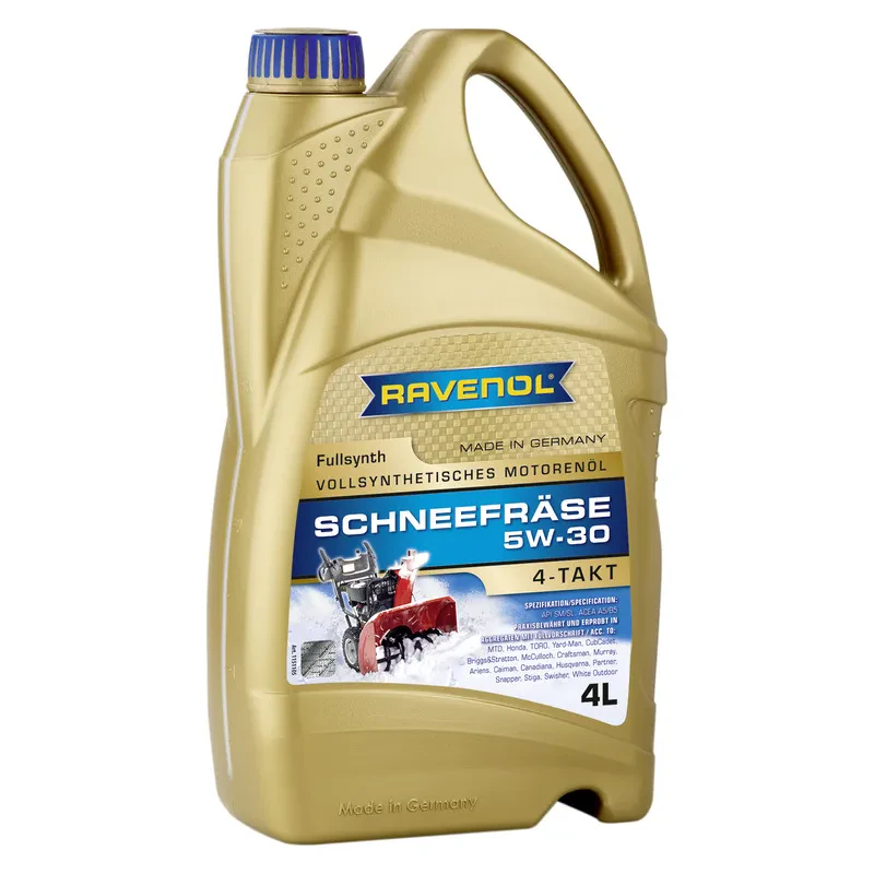 Масло для 4-T снегоуборочной техники RAVENOL Schneefraese 4-Takt 5W-30 (4 литра)