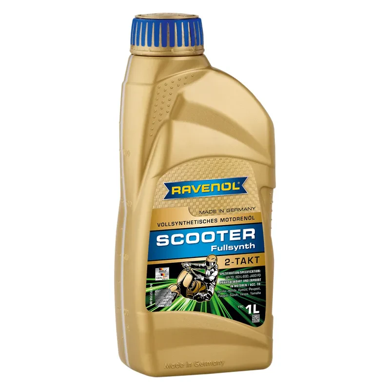 Моторное масло для 2T скутеров RAVENOL Scooter 2-Takt Fullsynth (1 литр)