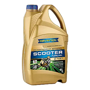 Моторное масло для 2T скутеров RAVENOL Scooter 2-Takt Fullsynth (4 литра)