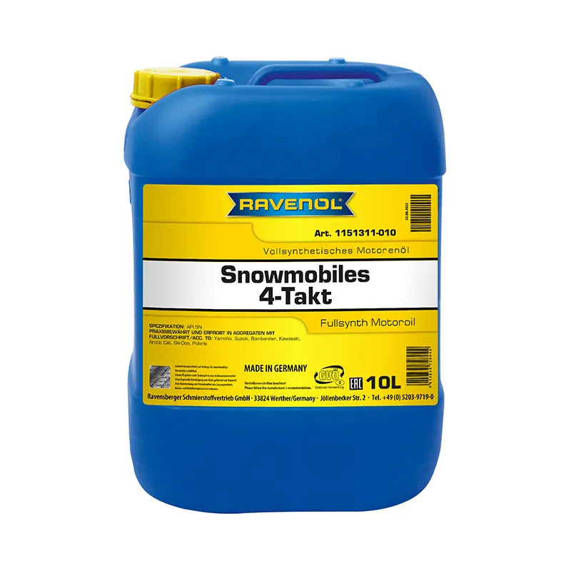Масло для снегоходов RAVENOL Snowmobiles 4-Takt Fullsynth (10 литров)