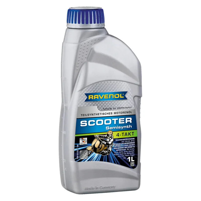 Моторное масло для 4-T скутеров RAVENOL Scooter 4-Takt Teilsynth (1 литр)