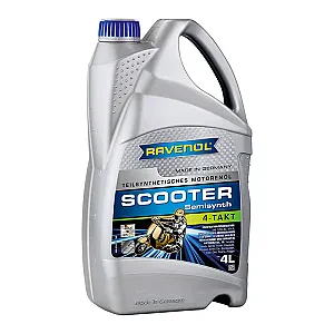 Моторное масло для 4-T скутеров RAVENOL Scooter 4-Takt Teilsynth (4 литра)
