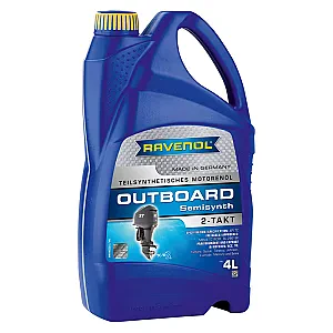 Моторное масло для 2Т лодочных моторов RAVENOL Outboardoel 2T Teilsynth (4 литра)