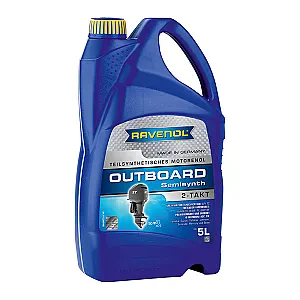 Моторное масло для 2Т лодочных моторов RAVENOL Outboardoel 2T Teilsynth (5 литров)