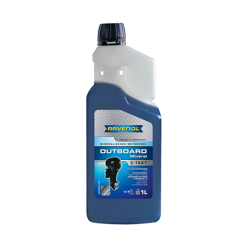 Моторное масло для 2Т лодочных моторов RAVENOL Outboard 2T Mineral (1 литр с дозатором)