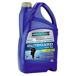 Моторное масло для 4-T лодочных моторов RAVENOL Outboardoel 4T 15W-40 (4 литра)