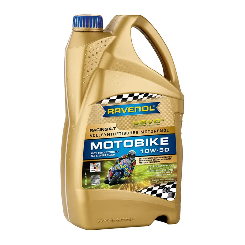Моторное масло RAVENOL Racing 4-T Motobike 10W-50 USVO (4 литра)