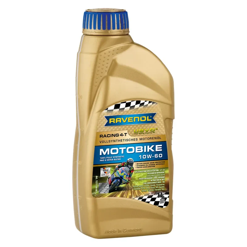 Моторное масло RAVENOL Racing 4-T Motobike 10W-60 USVO (1 литр)