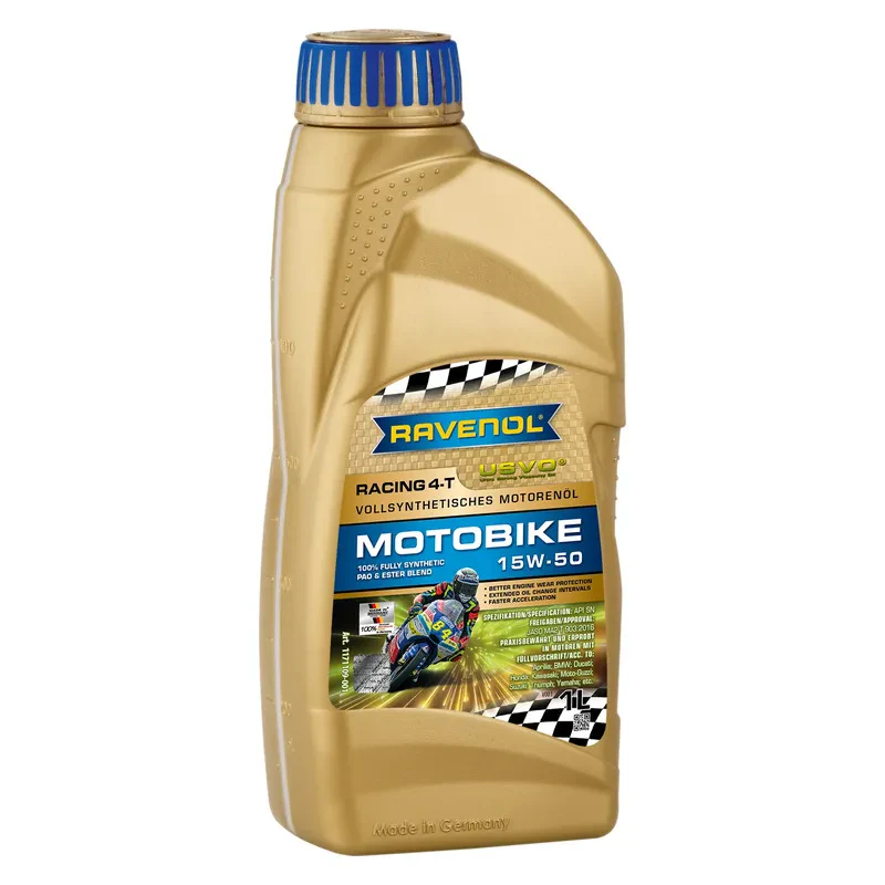 Моторное масло RAVENOL Racing 4-T Motobike 15W-50 USVO (1 литр)