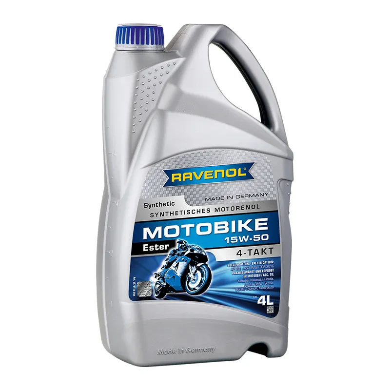 Моторное масло RAVENOL Motobike 4-T Ester 15W-50 (4 литра)