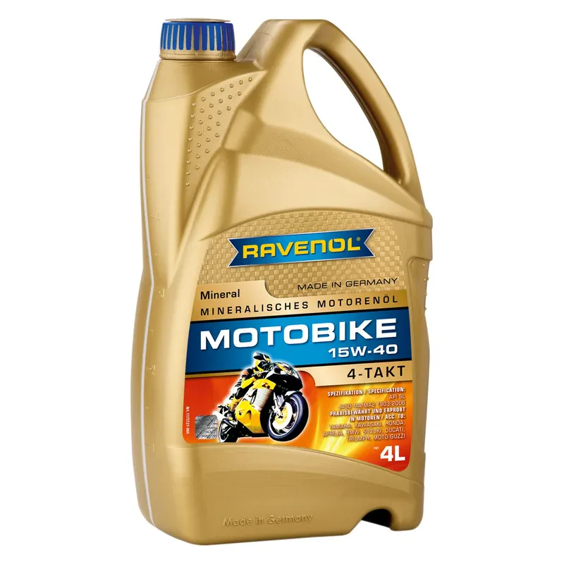 Моторное масло RAVENOL Motobike 4-T Mineral 15W-40 (4 литра)