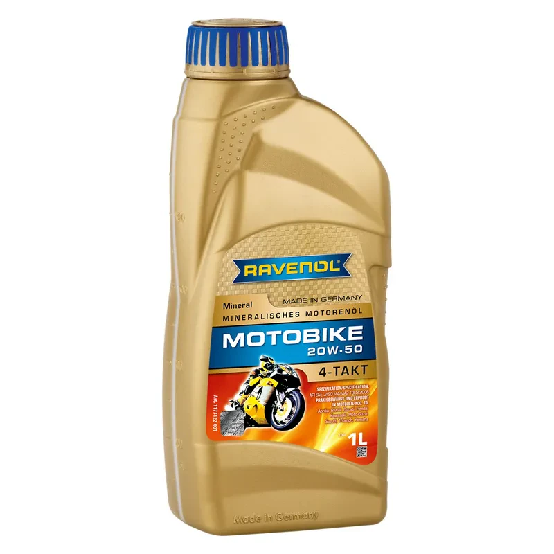 Моторное масло RAVENOL Motobike 4-T Mineral 20W-50 (1 литр)