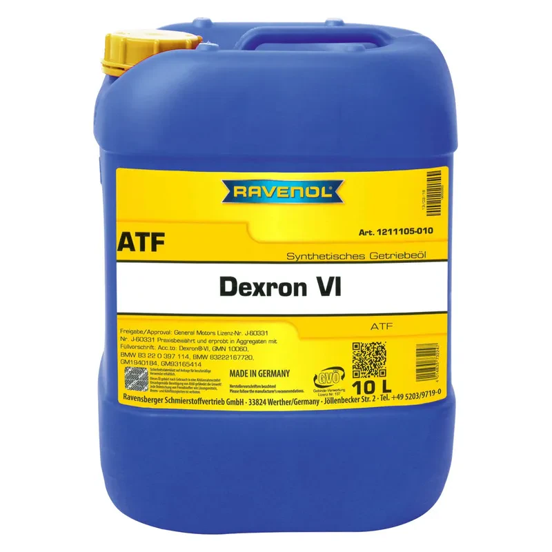 Масло АКПП RAVENOL ATF Dexron VI (10 литров)