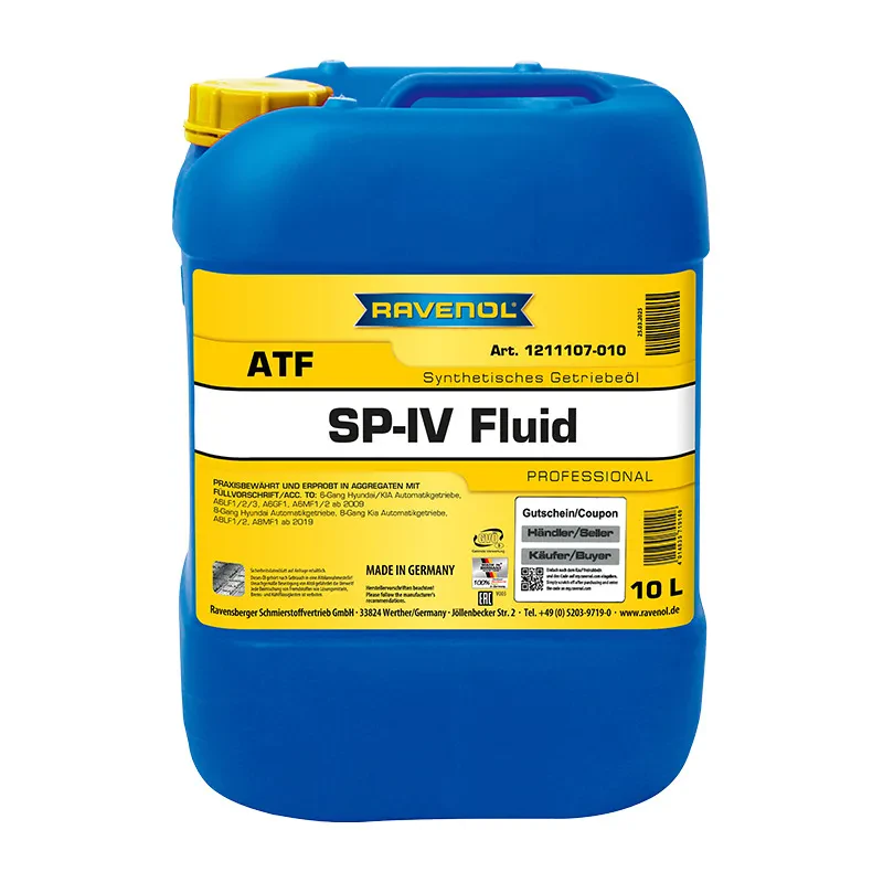 Масло АКПП RAVENOL ATF SP-IV Fluid (10 литров)