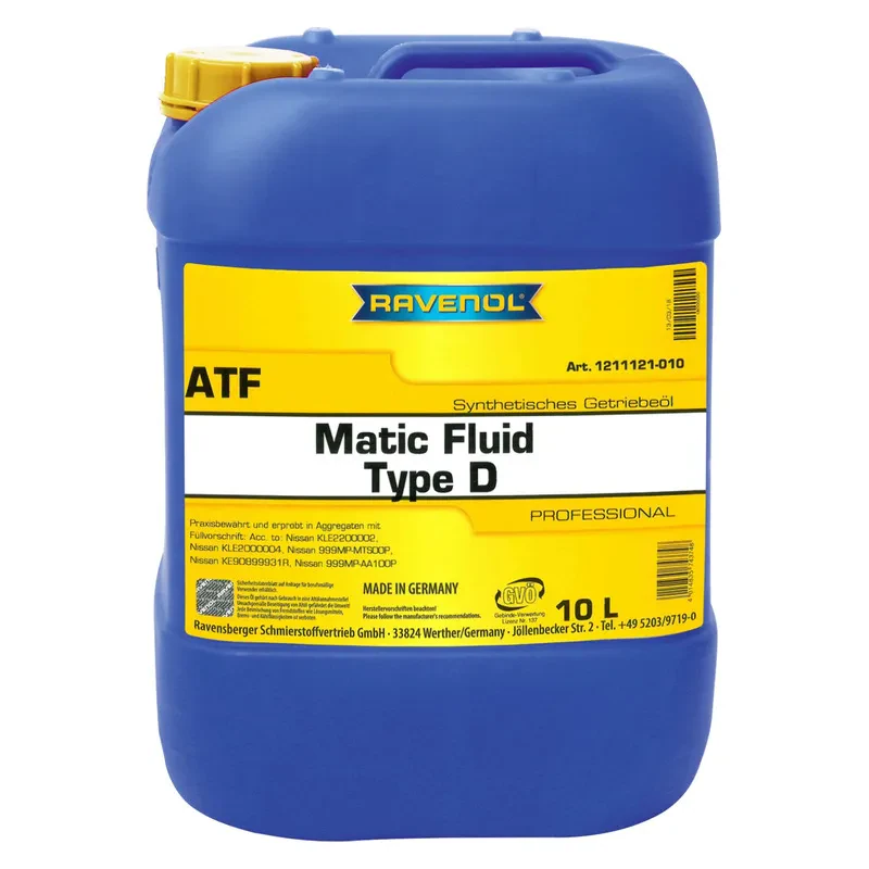 Масло АКПП RAVENOL ATF Matic Fluid Type D (10 литров)