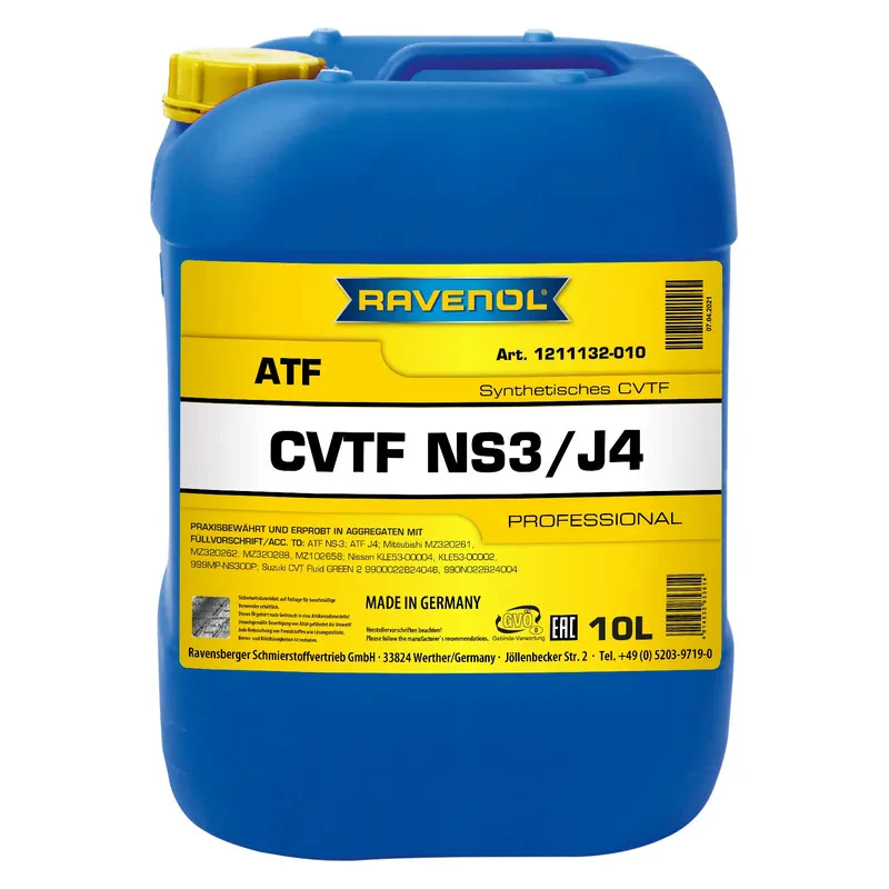 Масло АКПП RAVENOL CVTF NS3/J4 Fluid (10 литров)