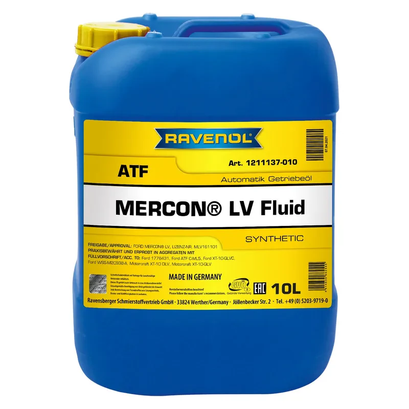 Трансмиссионное масло RAVENOL Mercon LV (10 литров)