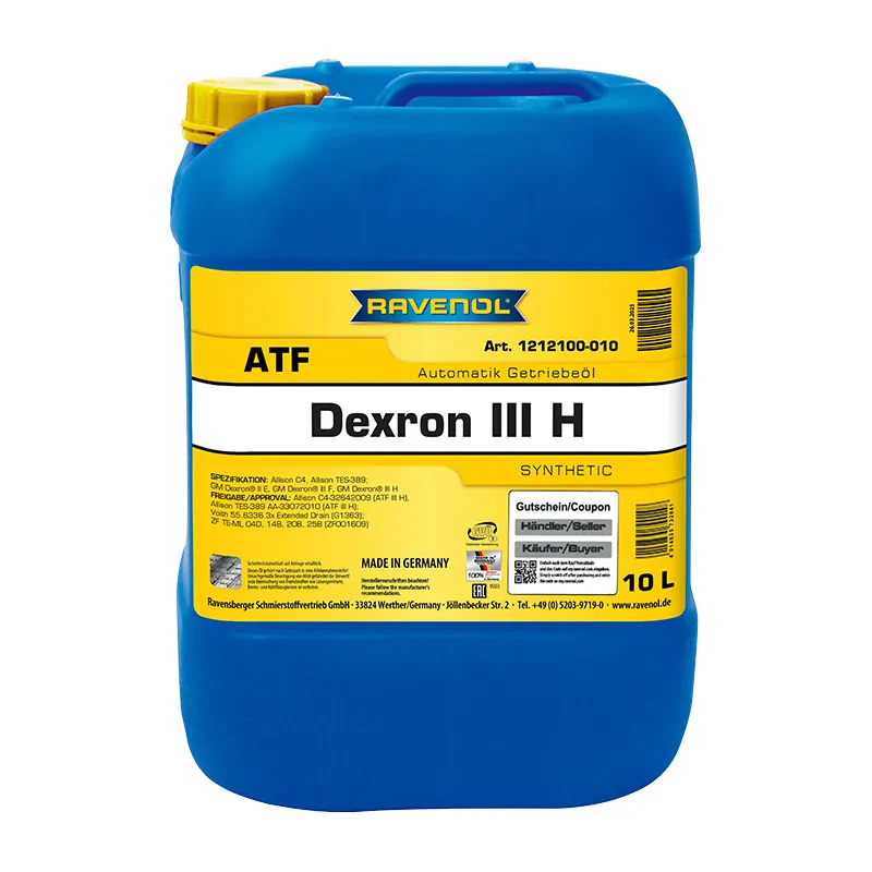 Масло АКПП RAVENOL ATF Dexron III H (10 литров)