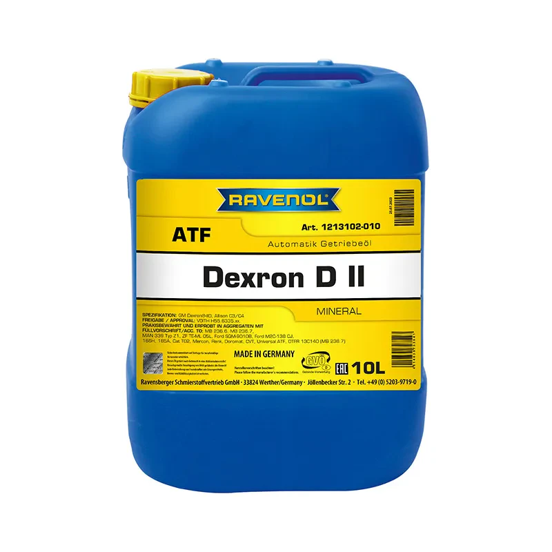 Масло АКПП RAVENOL ATF Dexron D II (10 литров)