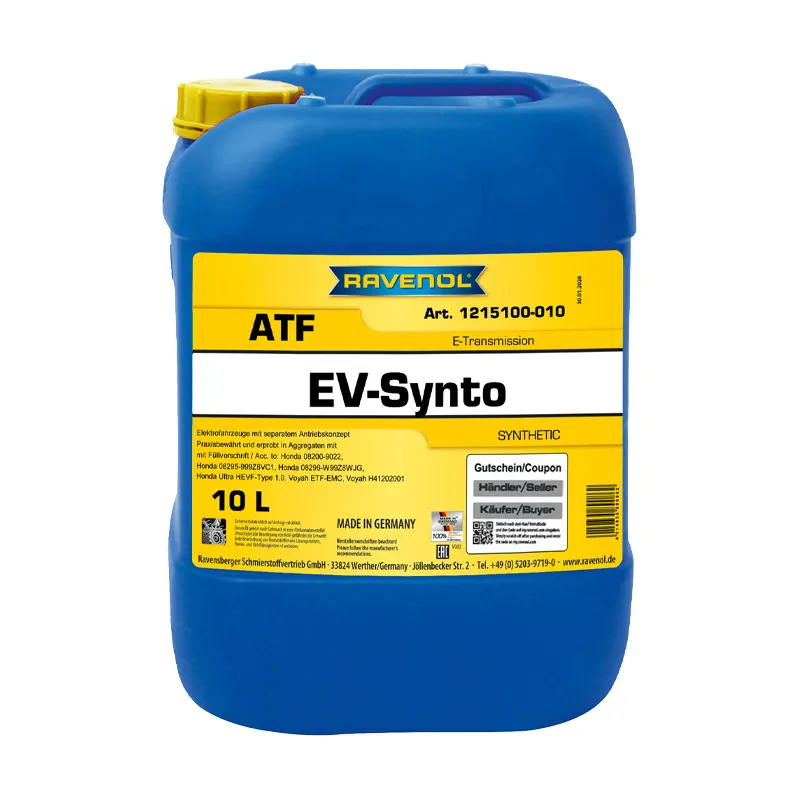 RAVENOL EV-Synto ATF E-Transmission Fluid (10 литров)