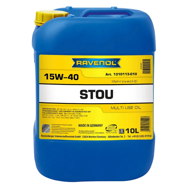 Трансмиссионное масло RAVENOL STOU 15W-40 (10 литров)