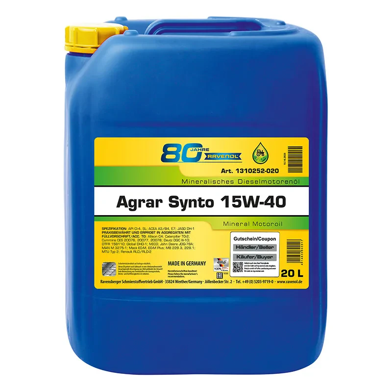 RAVENOL Agrar Synto 15W-40 (20 литров)
