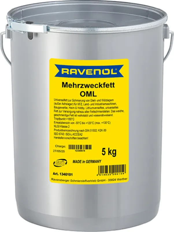 Пластичная смазка RAVENOL Mehrzweckfett OML (5 кг)