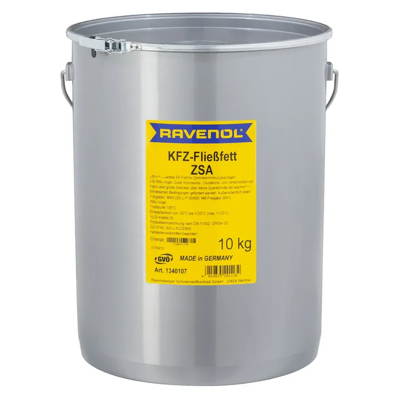 Пластичная смазка для централизованных систем RAVENOL KFZ-Fliessfett ZSA (10 кг)