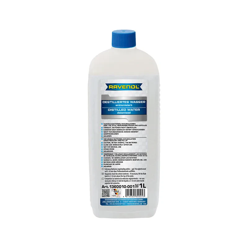 Дистиллированная деионизированная вода RAVENOL destilliertes Wasser (1 литр)