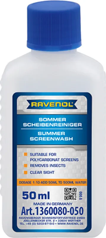 Омыватель летний концентрат RAVENOL Sommerscheibenr.Konz. 1:10 (50 мл)