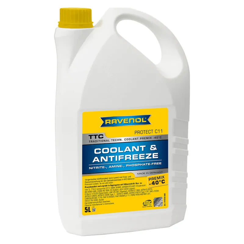 Антифриз RAVENOL TTC Protect C11 Premix -40C (готовый) (5 литров)