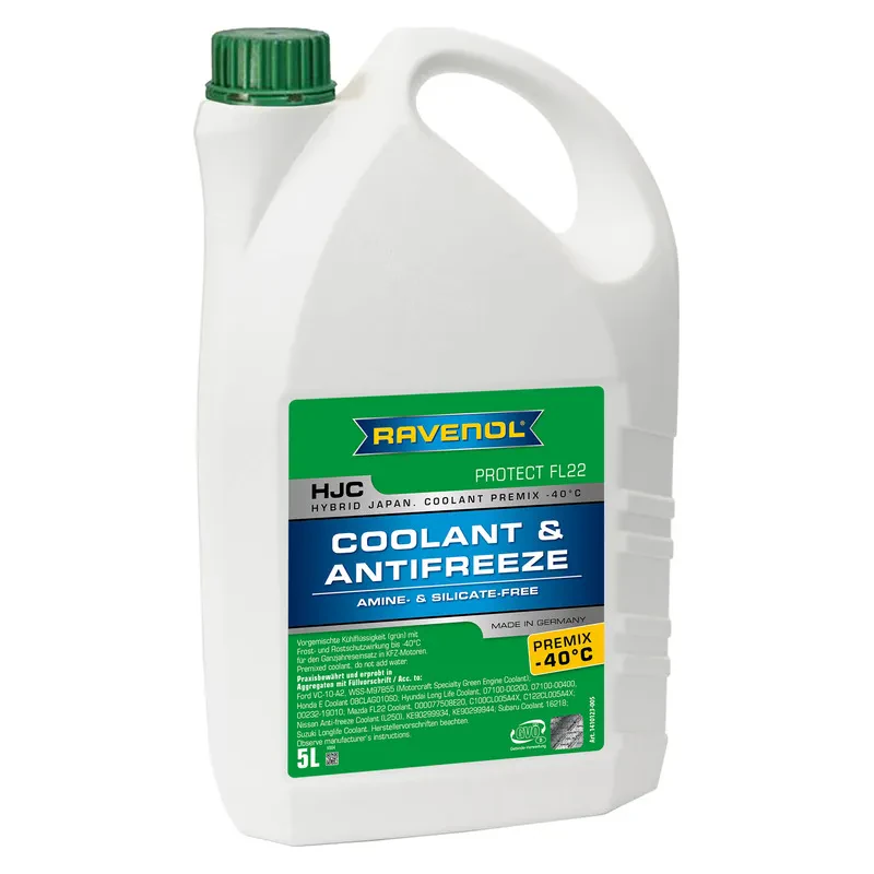 Антифриз RAVENOL HJC Hybrid Japanese Coolant Premix -40C (готовый) (5 литров)
