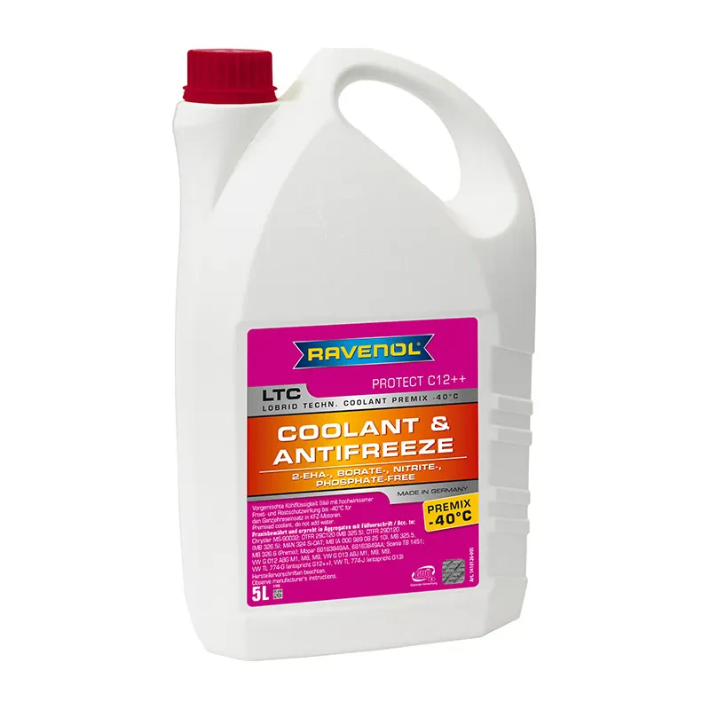 Антифриз RAVENOL LTC Protect C12++ Premix -40C (готовый) (5 литров)