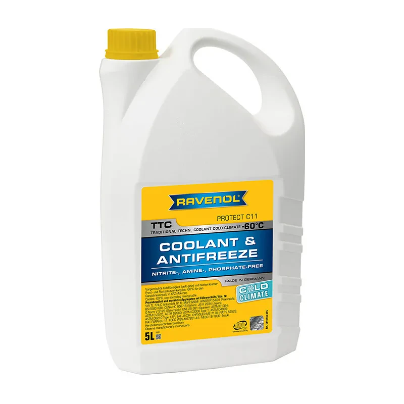 Антифриз RAVENOL TTC Protect C11 COLD CLIMATE Premix -60C (готовый) (5 литров)