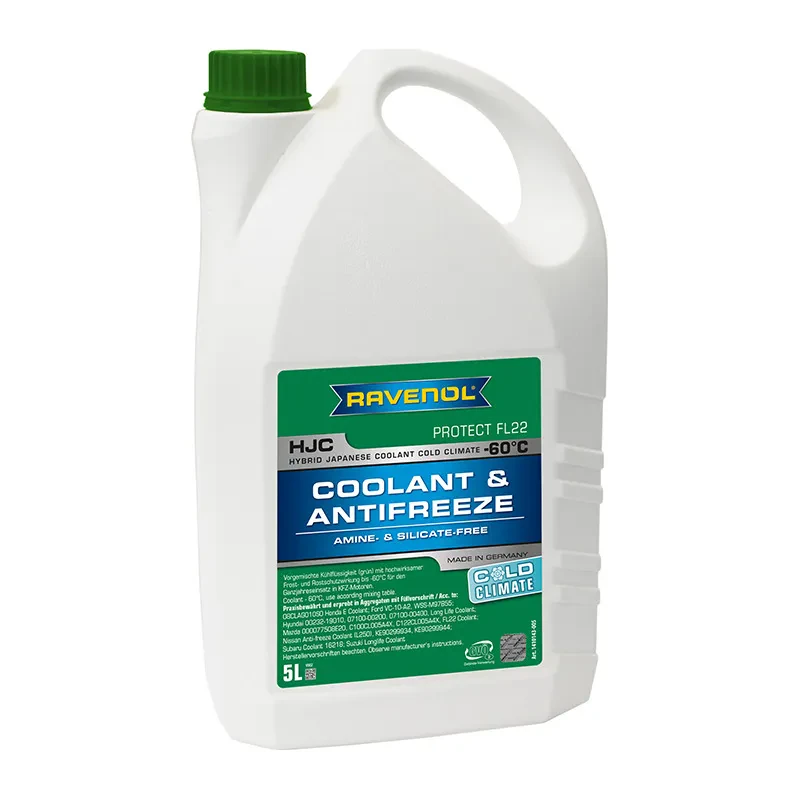 Антифриз RAVENOL HJC Protect FL22 COLD CLIMATE Premix -60C (готовый) (5 литров)