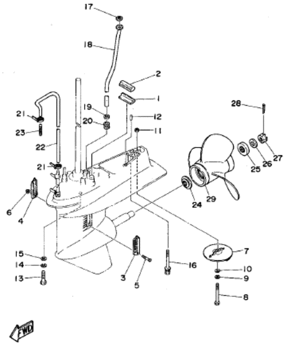 Lower casing - привод