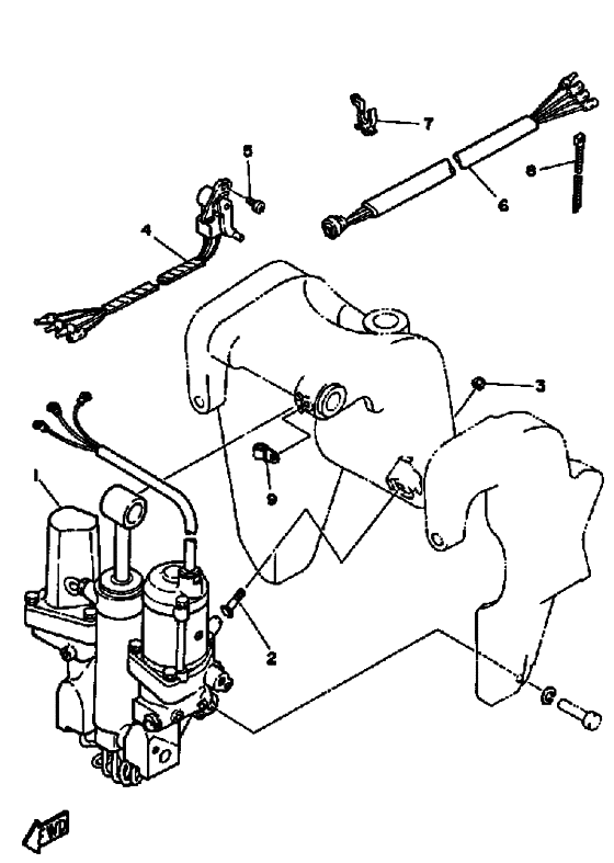 Power trim tilt sender